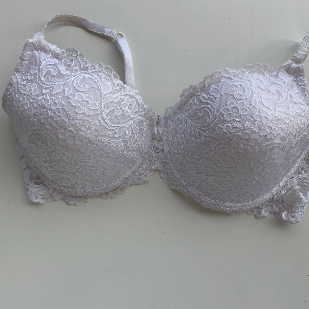Smart & Sexy White Lace Bra 42D